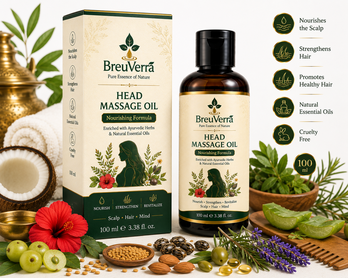 BreuVerra Head Massage Oil